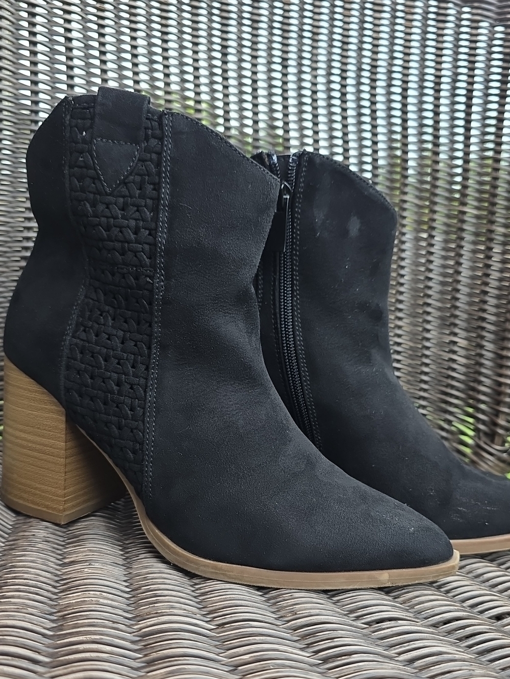 Torrid Ankle Booties Block Heel Side Zip Wide Width